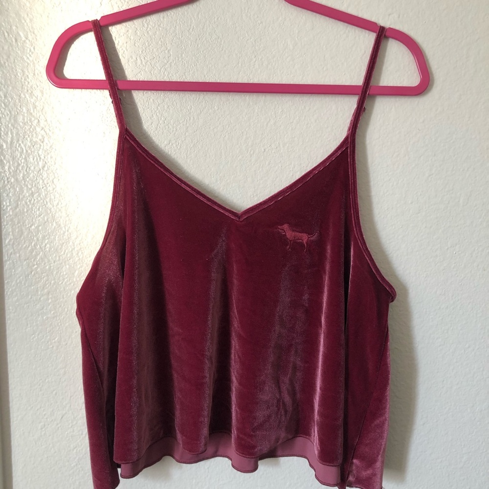 PINK velour camisole